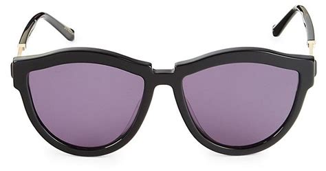 Karen Walker Harvest Hybrid 57mm Round Sunglasses In Purple Lyst