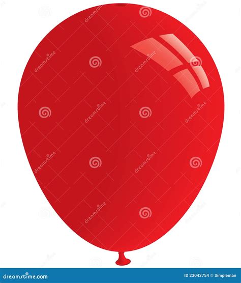 Red Balloon Vector Stock Vector Illustration Of Filled 23043754