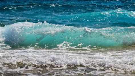 蓝色高清唯美海洋海浪浪花海水水花背景图免费下载 觅知网