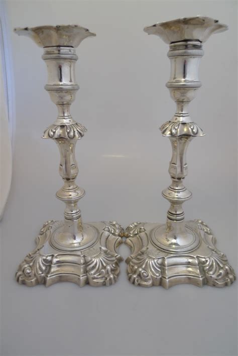 A Pair Of Georgian Solid Silver Candlesticks Iain Marr Antiques