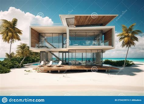 Modern Beachfront Villa With Sleek Minimalist Design And High End