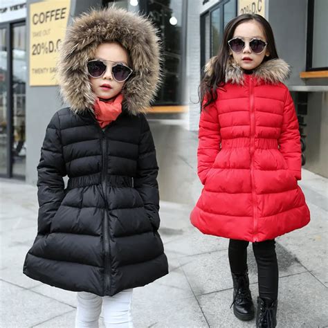 Children Winter Jacket Girls Winter Coat Kids Warm Thick Faux Fur