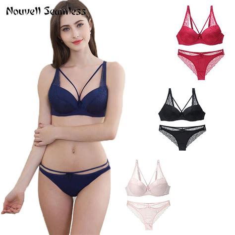 Nouvelle Naadloze Sexy Cup Lace Ondergoed Set Push Up Bh Set Sexy