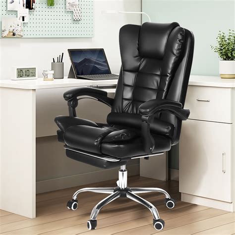 90°135° Reclining High Back Office Chairbig And Tall Pu Leather