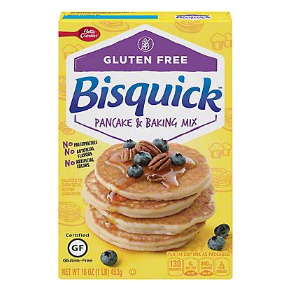 Combine 2.5 c gf bisquick and.5 c sugar. Bisquick Bisquick Gluten Free Pancake & Baking Mix, 16 oz - Central Market