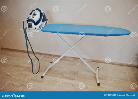 Ironing Board With Steam Iron System Stock Image Image Of Ironing