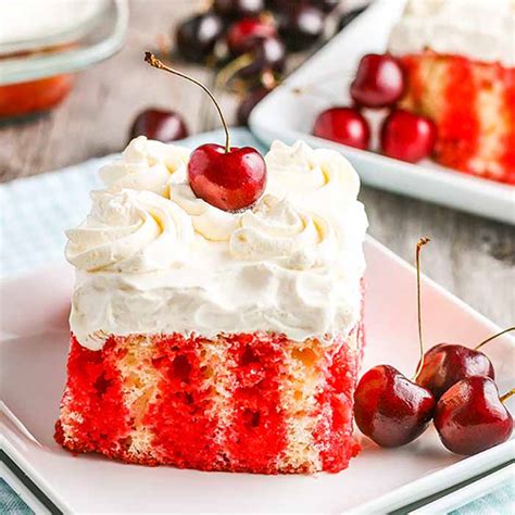Cherry Poke Cake Recipe Easy Cherry Jello Poke Cake