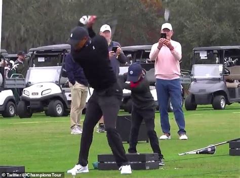 Tiger Woods And His 11 Year Old Son Charlie Show Off Stunningly