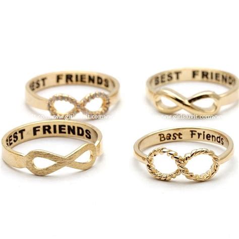 Best Friends Infinity Ring In Gold Girlsluvit Bff Jewelry Best