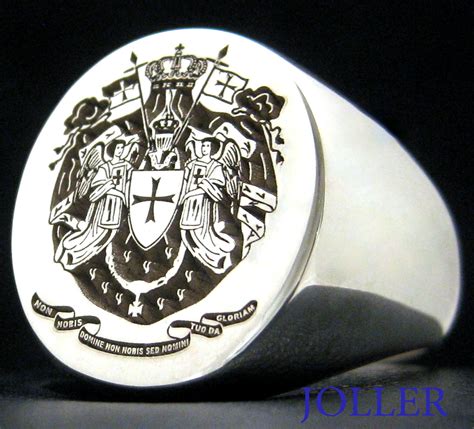 The Knights Templar Signet Ring Solid Sterling Silver 925 Extra Large