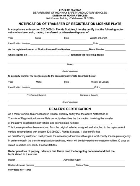 Florida Tag Transfer Online Fill Out And Sign Online Dochub