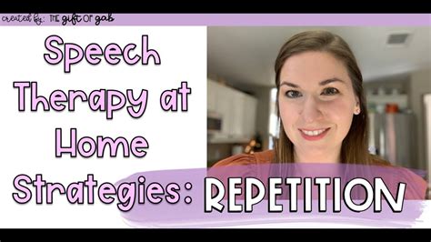 How To Do Speech Therapy At Home Strategy 4 Repetition Youtube