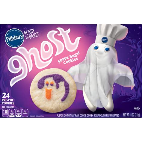 Enjoy your favorite cookie made with pillsbury™ sugar cookie mix. Pillsbury Ready to Bake!™ Ghost Shape® Sugar Cookies, 11.0 ...