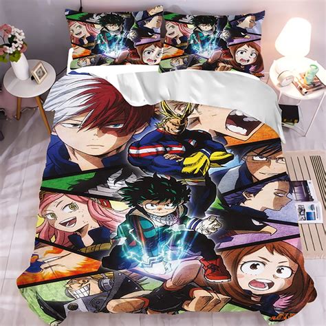 Cool Anime My Hero Academia Bedding Bed Set Twin Full Queen King Size 3d Novelty Deku Deku