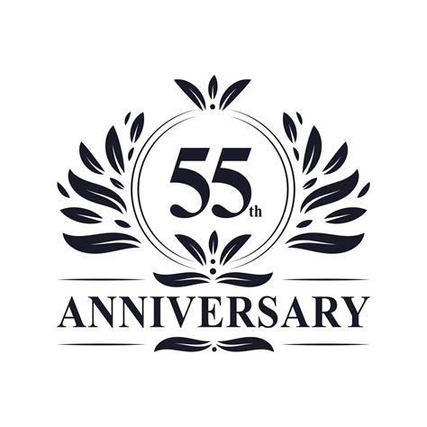 55th Anniversary Celebration Luxurious 55 Years Anniversary Logo