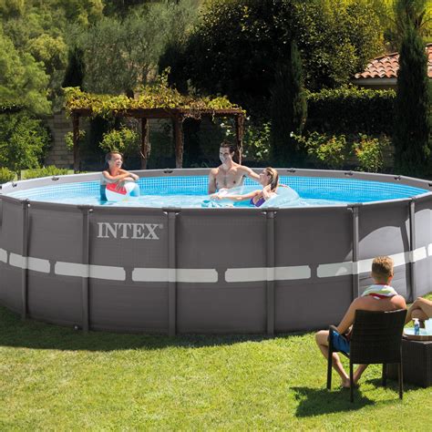 Intex 18x52 Ultra Frame Swimming Pool W Ladder And Sand