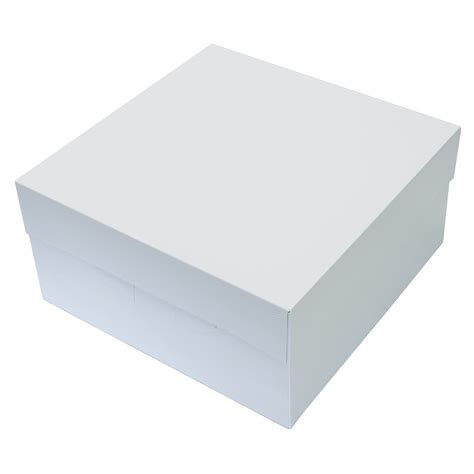 Buy Culpitt 14 White Cake Box With Glued Lid Made In Uk 355 X 152mm