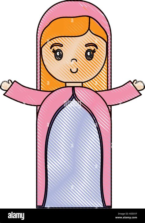 Cartoon Virgin Mary Icon Stock Vector Image Art Alamy