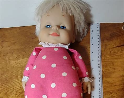 Vintage Mattel Drowsy Doll 1964 14 Pink Baby Polka Dots Talks And