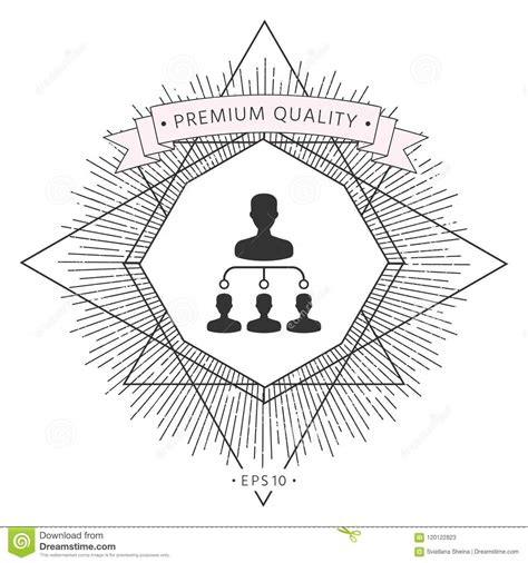 Hierarchy Icon Symbol Stock Vector Illustration Of Leadership 120122823