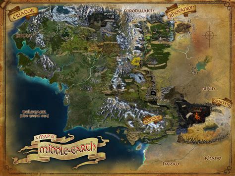 Lotro Middle Earth Map