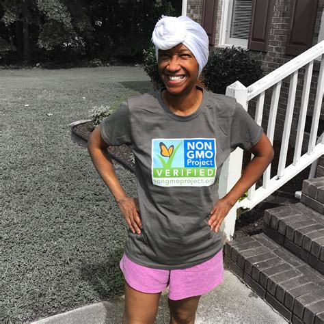 my mom proudly showing off her nongmo project t shirt 😍 women t shirt fashion