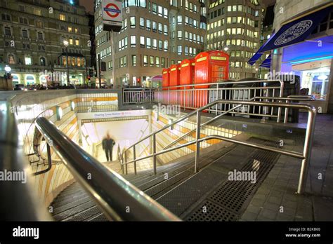 Charing Cross Underground Station Entrance London City England Uk