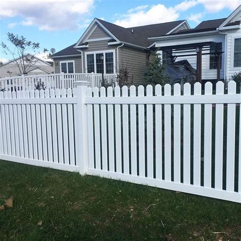 Weatherables Provincetown 5 Ft H X 8 Ft W White Vinyl Picket Fence