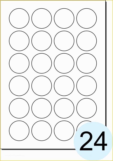 34 Round Label Template