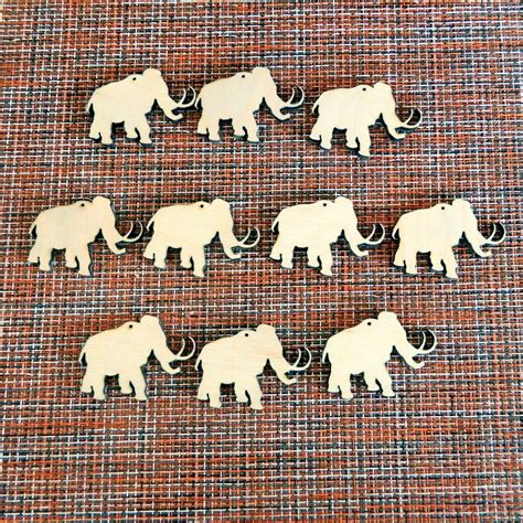 10 Pieces Wooden Elephant Made Of Plywood Laser Cutting Etsy