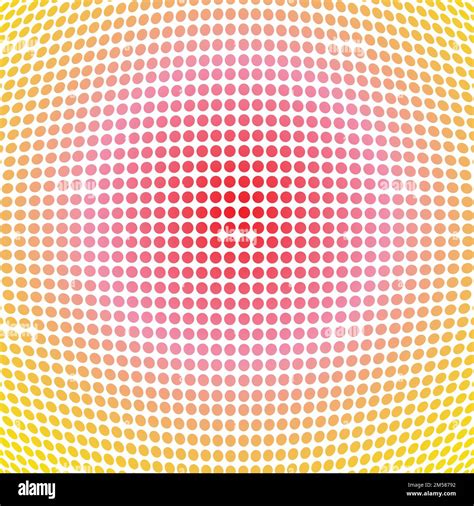 Gradient Retro Pop Art Background With Dots And White Background Red