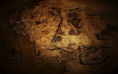 Tolkien Wallpapers Middle Earth Map Lord Of The Rings Middle Earth