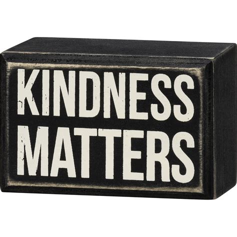 Kindness Matters Decorative Wooden Box Sign 3x2 from Primitives by Kathy