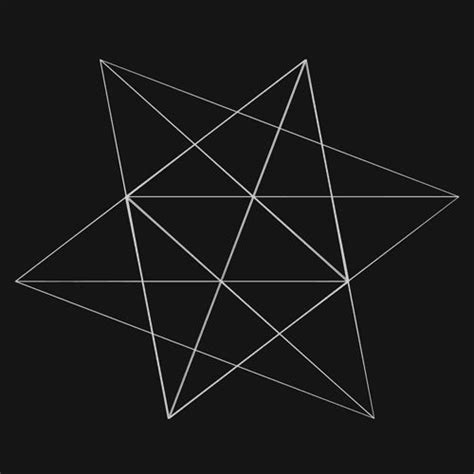 Rotation Of A Small Stellated Dodecahedron Wire Frame Orthographic