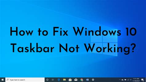 How To Fix Taskbar Search Not Working In Windows 10 G