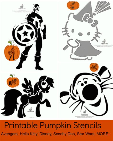 Free Printable Pumpkin Stencil Patterns Disney Hello