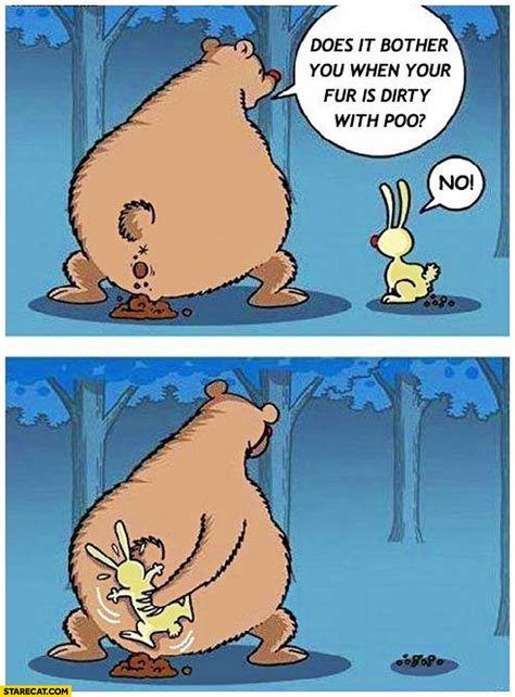 Does It Bother You When Your Fur Is Dirty With Poo No Fail Bear