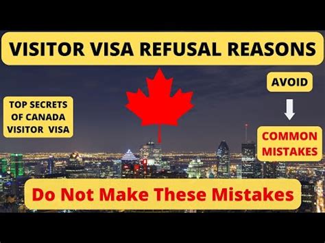 Canada Visitor Visa Refusal Reasons Canada Visitor Visa