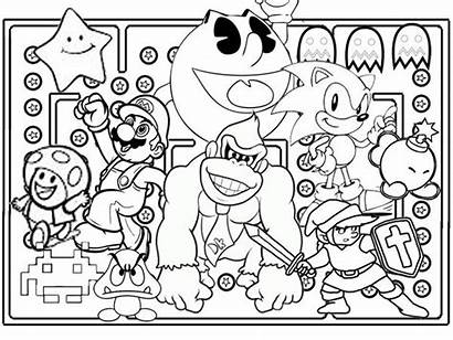 Pages Games Coloring Character Characters Drawings Arcade