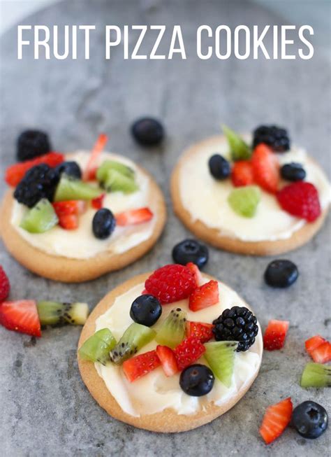 Fruit Pizza Cookies With Cream Cheese Frosting Great For Groups