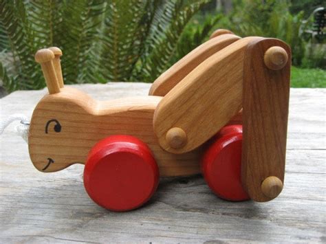 Wooden Grasshopper Pull Toy By Papadonswoodentoys On Etsy
