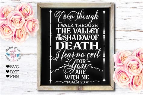 Psalm 23 Svg Even Though I Walk Through The Valley Of The Etsy