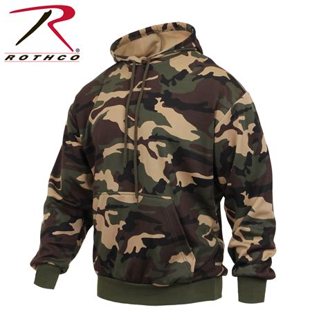 woodland camo performance polyester pullover hoodie 287