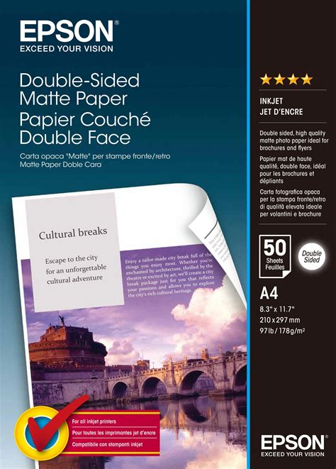 Double Sided Matte Paper A4 50 Sheets Paper And Media Ink