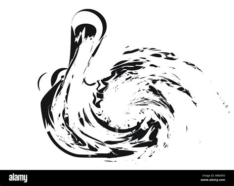 Swan Sketch Stock Vector Images Alamy