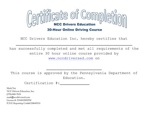 The Road To Certification Achieving Your Drivers Training Certificate