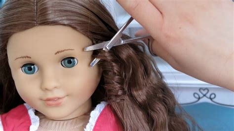 american girl doll customization ~ straightening haircut hairstyle youtube