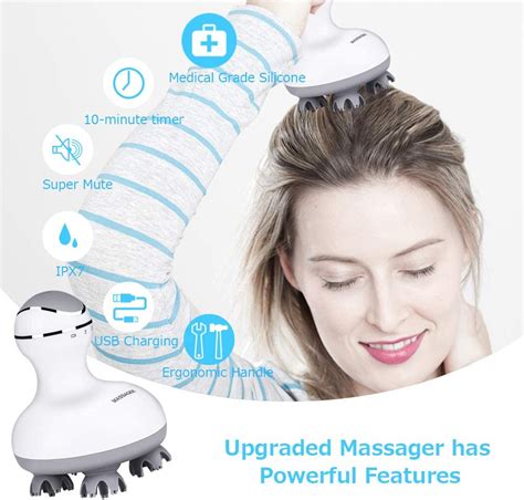 Cordless Electric Scalp Head Massager Haofy Ipx7 Waterproof Handheld