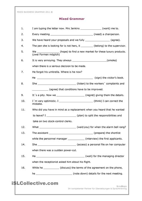 Over 100 exercises for learners of english. 14 Best Images of English Grammar Worksheets Printables PDF - Kindergarten English Worksheets ...