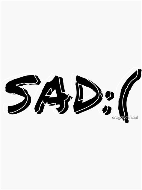 sad sticker for sale by grxn redbubble